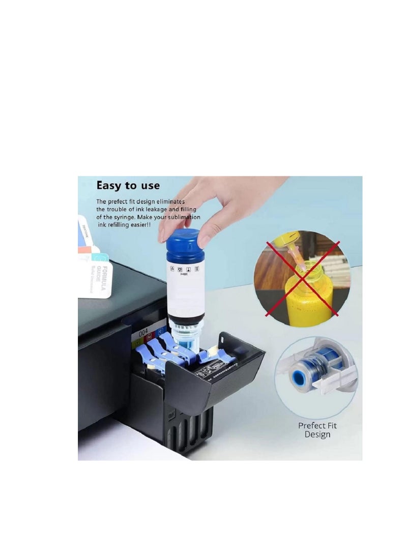 Terabyte 103 for EPSON for EcoTank 70ml/bottle Cyan for Epson L1110‎ L3110 L3111 L3150 L3151 L3156 L3160 L5190‎ - Image 4