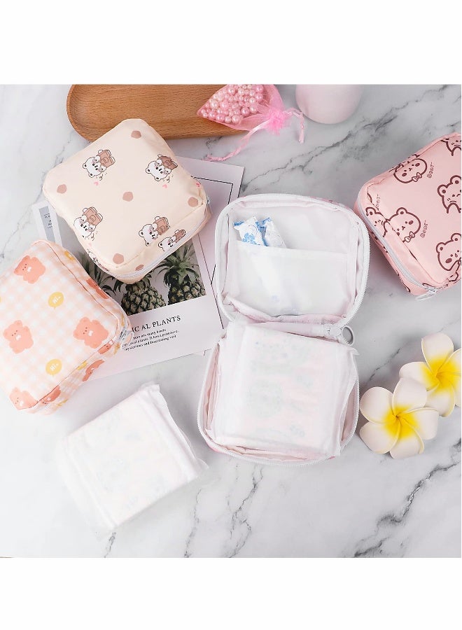 Sanitary Napkin Storage Bag Portable Sanitary Napkin Storage Pouch Pack of 4 Reusable Menstrual Cup Pouch - Image 4