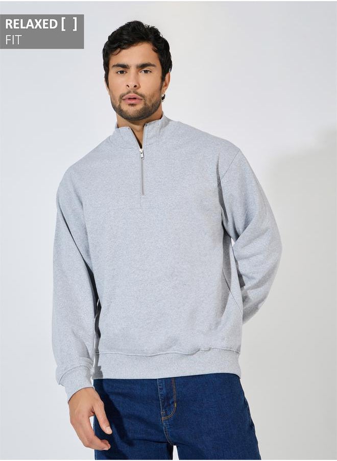 Half-Zip Relaxed Fit Fleece Sweatshirt with Front Seam Detail - pzsku/ZF0A334DAD1E8C28E8BC9Z/45/_/1728386052/fdb468aa-147c-4f11-ba99-78ca1c720233