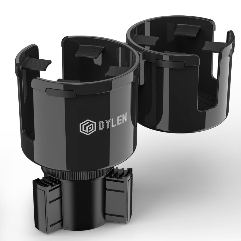 DYLEN Car Cup Holder Expander, 2 in 1 Cup Holder Adapter Extender for Car with Expandable Insert, Fits Yeti, Hydroflask and Other Large Water Bottles & Mugs in 2.2"-4.6" (10-46oz) - Image 1