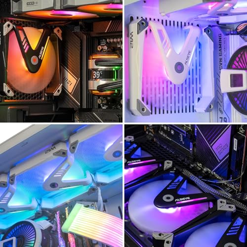 ALSEYE W12 Pro Case Fan, Extraordinary 'W' Designed PC Fans, Full Aluminium Frame 120mm ARGB & PWM Computer Case Fan (Black, Standard) - Image 5