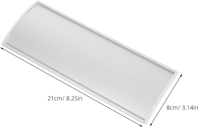 Aluminum Alloy Curved Door Name Plate for Office Doors, 21x8cm Silver Blank Wall Nameplate Sign for Classroom and Workplace - Image 2