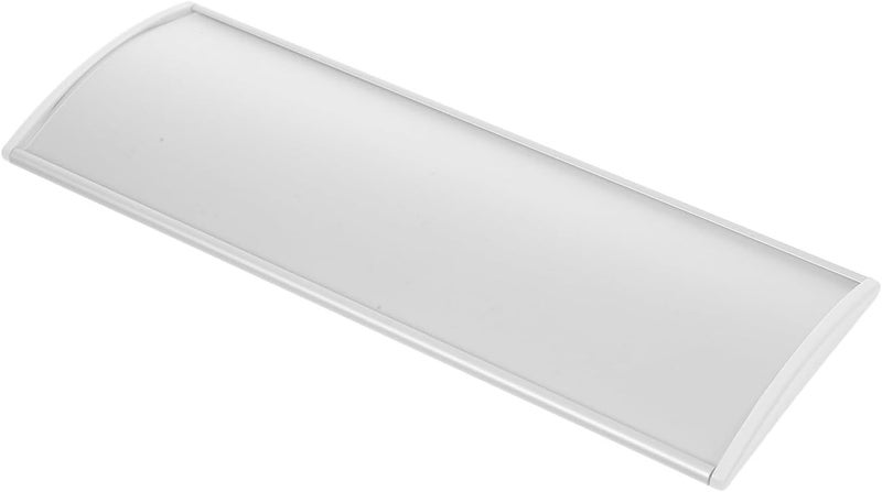 Aluminum Alloy Curved Door Name Plate for Office Doors, 21x8cm Silver Blank Wall Nameplate Sign for Classroom and Workplace - Image 1