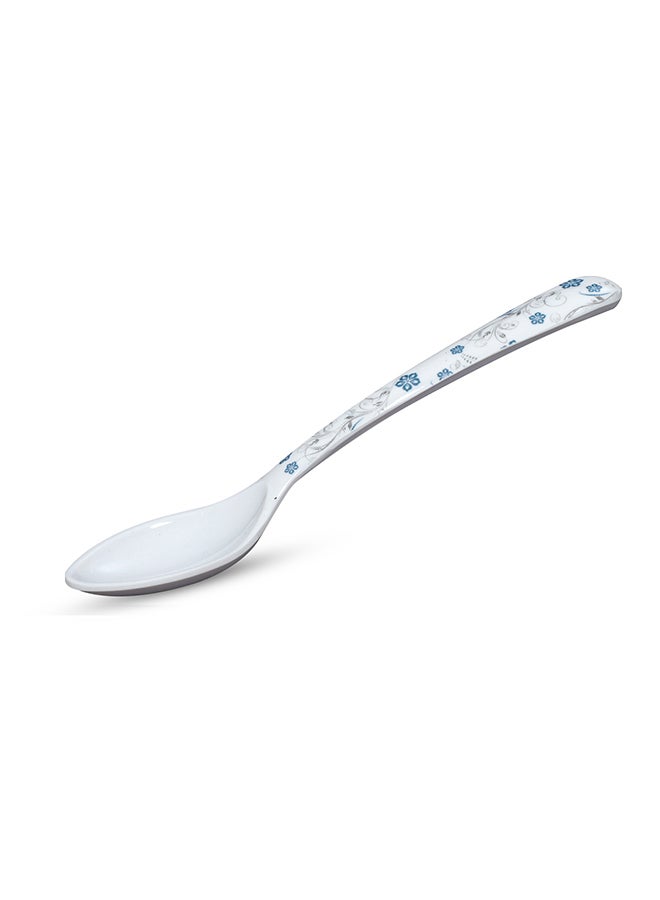 Royalford Melamine Ware Dessert Spoon, 7.5" Serving Spoon, RF10617 | Dinner Spoon | Food Grade Melamine Ware Spoon for Home, Kitchen or Restaurant White 7.5inch - Image 1