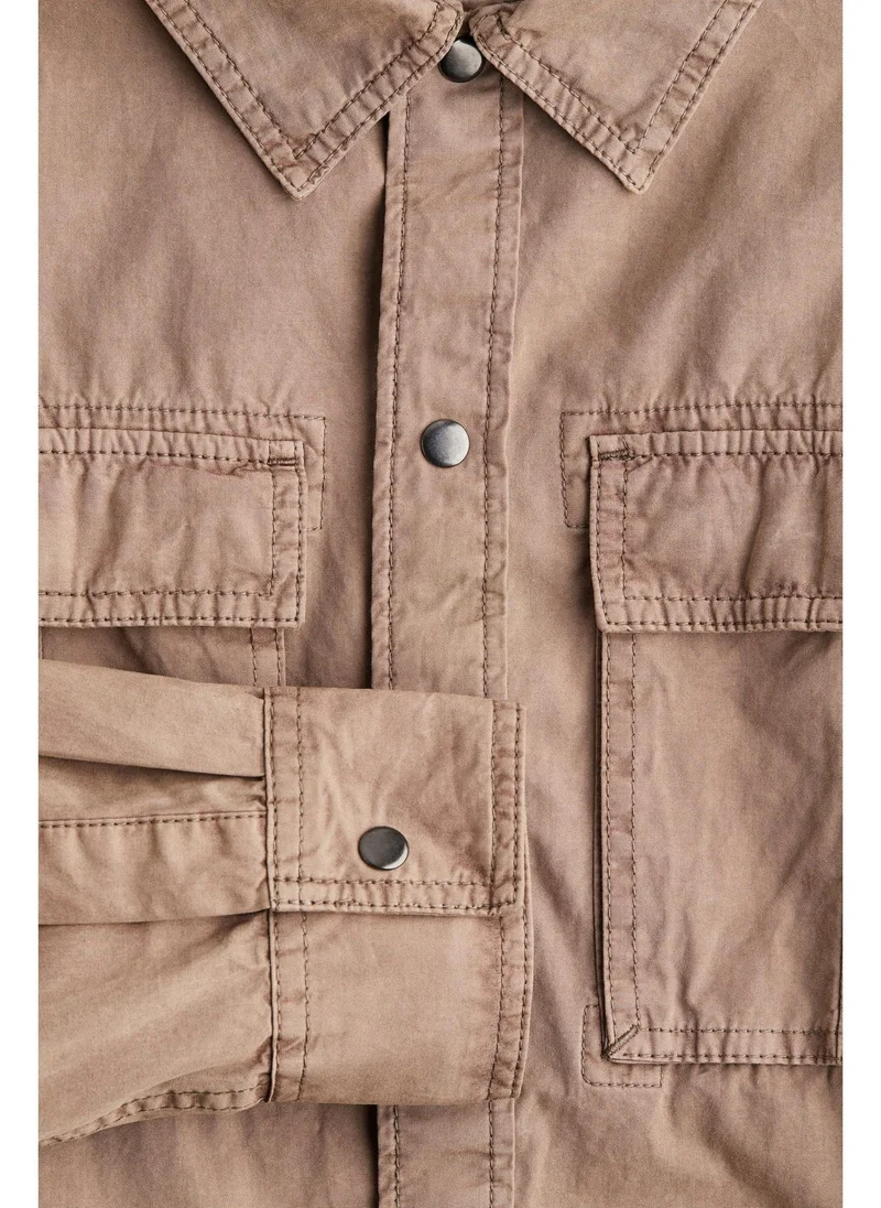 H&M Mole Medium Dusty Regular Fit Utility overshirt for Men | Best Price UAE