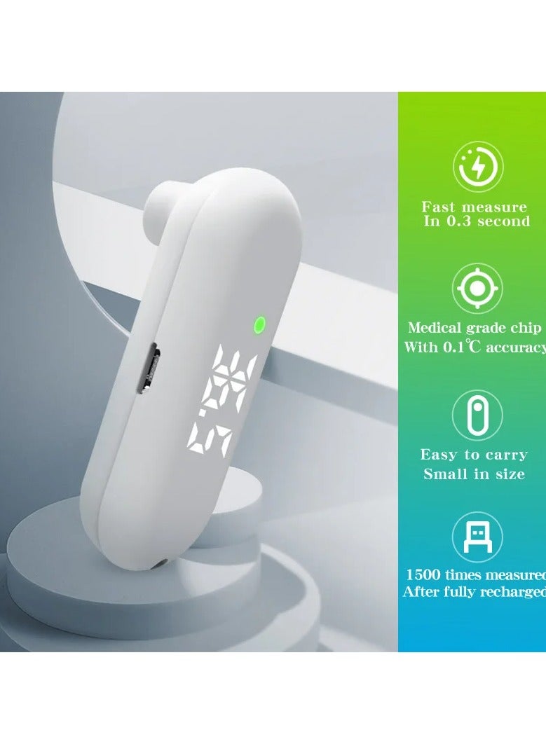 ارواق ميزان حرارة صغير للجبهة، ميزان حرارة رقمي لقياس درجة حرارة الجسم، جهاز قياس الحمى بالأشعة تحت الحمراء - Image 1