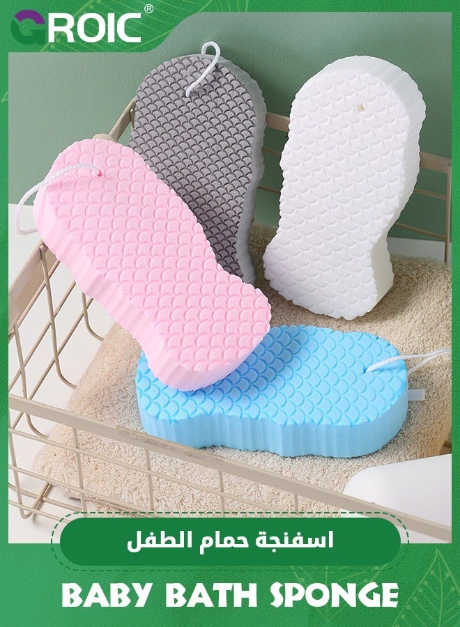 GROIC 4Pcs Super Soft Exfoliating Bath Sponge,Ultra Soft Bath Body Shower Sponge,Spa Scrub Exfoliator Dead Skin Remove,Sponge Bath Sponge for Children,Soothing Body Sponge,Baby Bath Supplies - Image 5