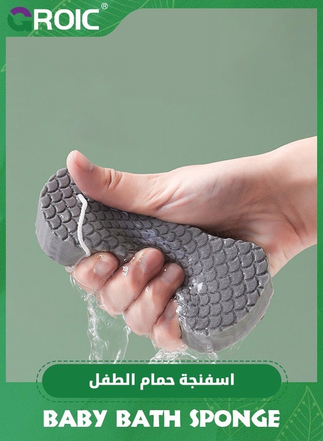 GROIC 4Pcs Super Soft Exfoliating Bath Sponge,Ultra Soft Bath Body Shower Sponge,Spa Scrub Exfoliator Dead Skin Remove,Sponge Bath Sponge for Children,Soothing Body Sponge,Baby Bath Supplies - Image 4