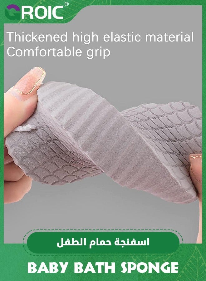 GROIC 4Pcs Super Soft Exfoliating Bath Sponge,Ultra Soft Bath Body Shower Sponge,Spa Scrub Exfoliator Dead Skin Remove,Sponge Bath Sponge for Children,Soothing Body Sponge,Baby Bath Supplies - Image 2