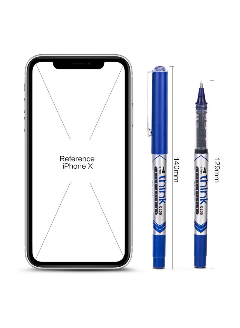 Deli قلم حبر جاف 12 قطعة رأس 0.7 مم حبر أزرق - Image 4