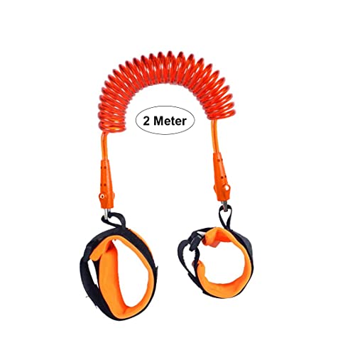 SYGA 2 Meter Anti Lost Safety Wrist Bracelet for Baby Child,with Extra Long Harness Strap Walking Hand Belt(Orange) - Image 2