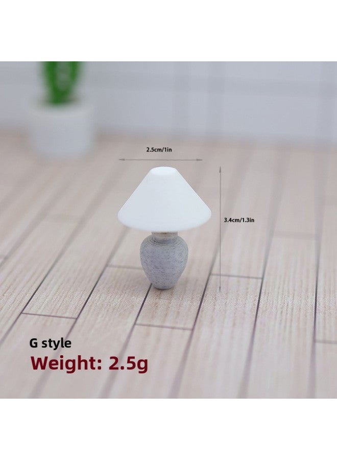 Doll House Miniature Furniture Small Ornaments Miniature Table Lamp Model Mini Bedside Lamp Model Sand Table Building Materials 