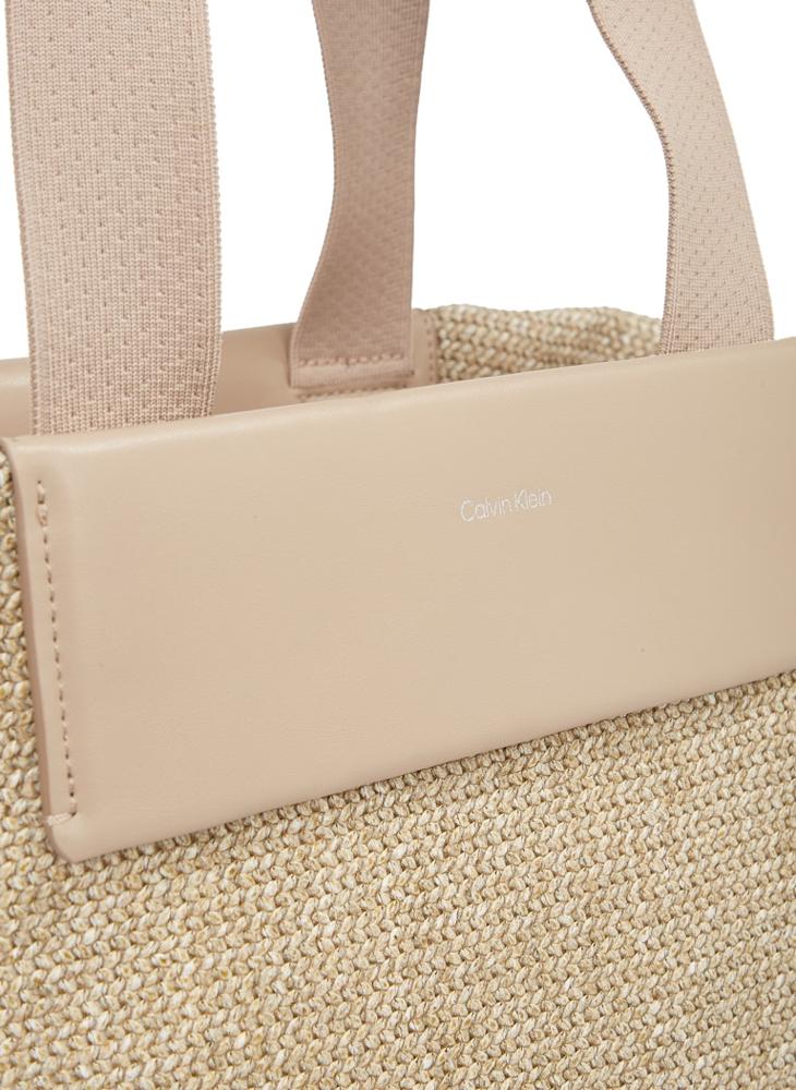 CALVIN KLEIN RAFFIA MEDIUM SHOPPER  - Image 3