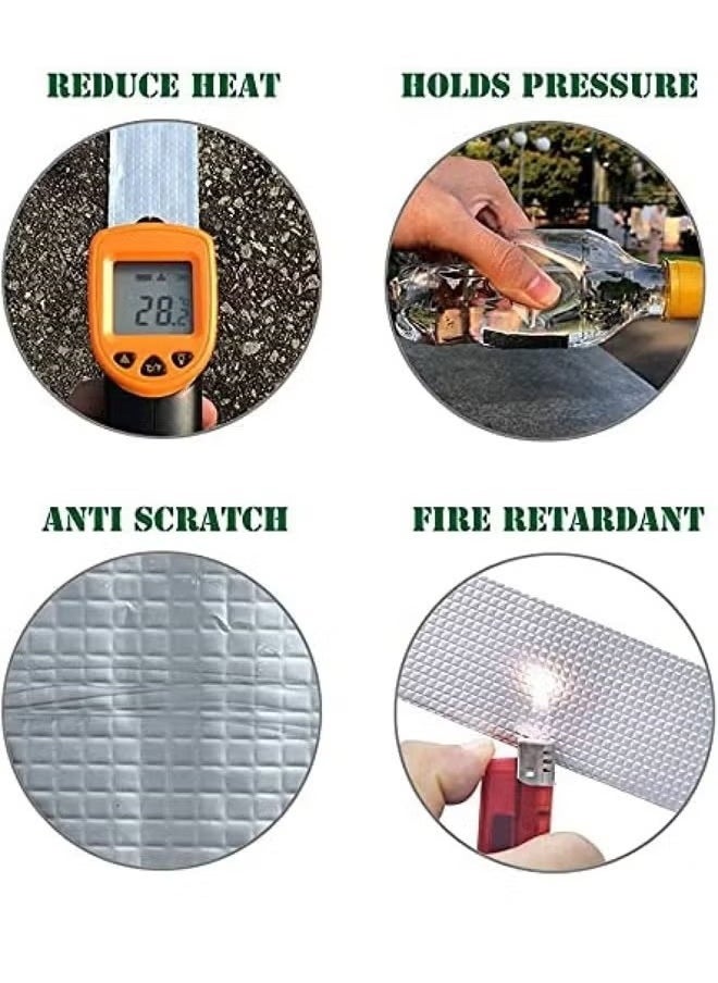 Generic - 1 PCS Waterproof Tape Aluminium Foil Tape Leakage Repair Waterproof Adhesive Tape Sealing Butyl Rubber Tape Be Suitable For Pipe Leakage Roof Water Tape - Image 1