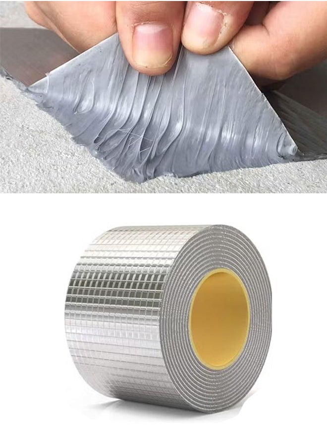 Generic - 1 PCS Waterproof Tape Aluminium Foil Tape Leakage Repair Waterproof Adhesive Tape Sealing Butyl Rubber Tape Be Suitable For Pipe Leakage Roof Water Tape - Image 1