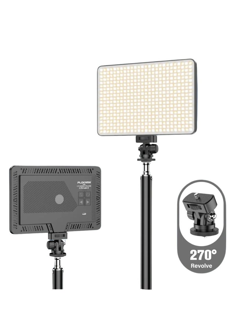 PLOKAMA U480 Photography BrightLED Video Light – Rechargeable 5000mAh LED Camera Lamp for Studio, Makeup & Product Shooting - Image 1