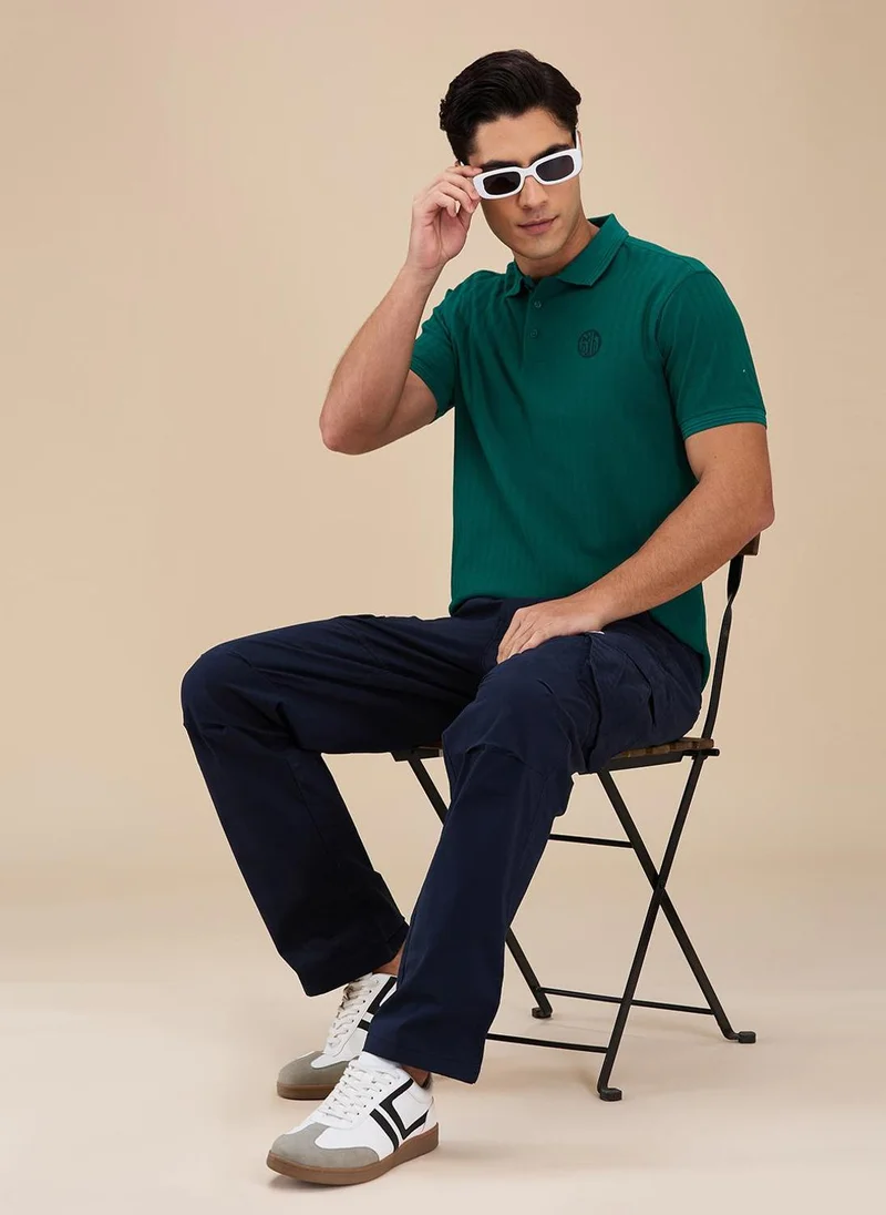 Being Human NAVY Men Mid-Rise Regular Fit Classic Cargos for Men | Best Price UAE