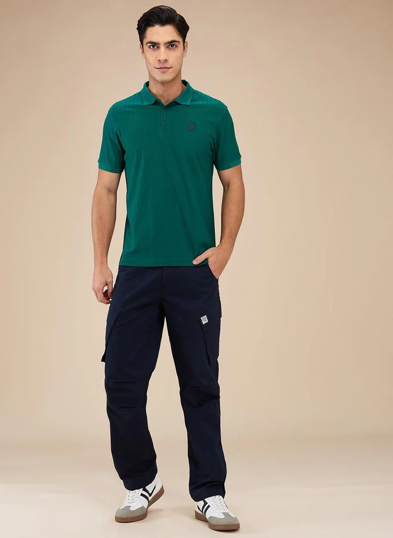 Being Human NAVY Men Mid-Rise Regular Fit Classic Cargos for Men | Best Price UAE