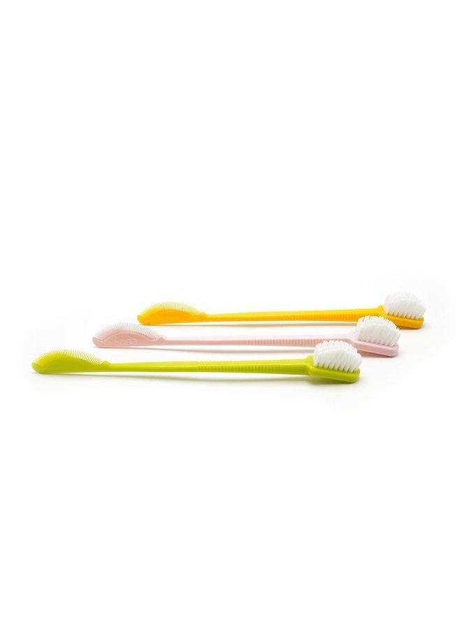 EBIN NEW YORK 24 Hour Edge Tamer Brush 2-in-1 Brush & Comb 3pack – Nylon, Dual-ended, No Flaking | Regular, Hard, Extreme 