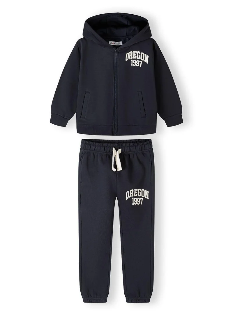 MINOTI Kids Boys Tracksuit Set with Zip Hoodie and a Print