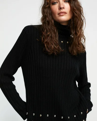 Lola Casademunt Studded high neck sweater