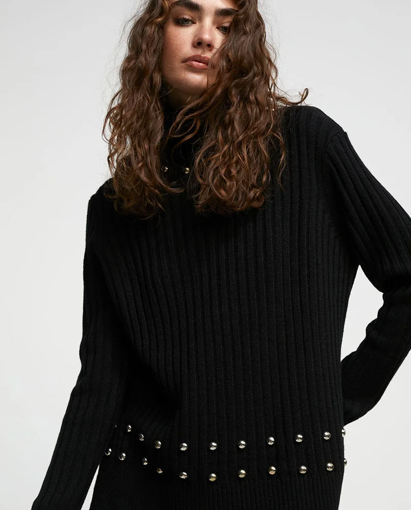Lola Casademunt Studded high neck sweater