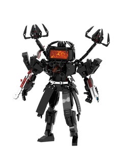 General Blackened Parasitic Titan TV Man Assembly Building Block Mecha Model, Decorations Gift Home Decoration, 35cm  - Image 2