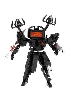 General Blackened Parasitic Titan TV Man Assembly Building Block Mecha Model, Decorations Gift Home Decoration, 35cm  - Image 4