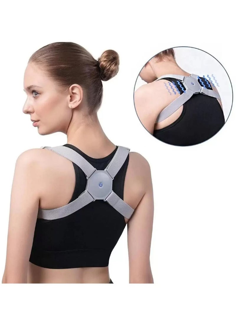DubaiGallery Posture Corrector for Women Men and Children Adjustable Angle Straightener Back Brace with Built-in Smart Sensor Vibration Reminder for Spine Support Neck Shoulder Back Pain Relief - Image 1