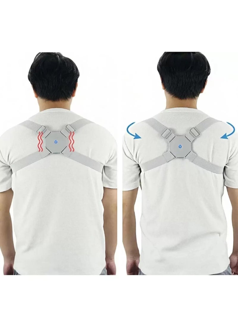 DubaiGallery Posture Corrector for Women Men and Children Adjustable Angle Straightener Back Brace with Built-in Smart Sensor Vibration Reminder for Spine Support Neck Shoulder Back Pain Relief - Image 3