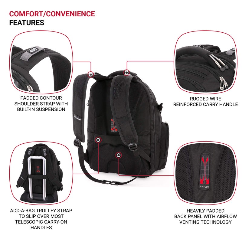 SWISSGEAR SwissGear Men's Laptop, Black, Large, Black, Large, Laptop  - Image 2