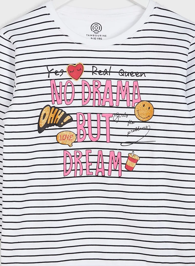 Tambourine for Namshi Striped Printed Sweatshirt