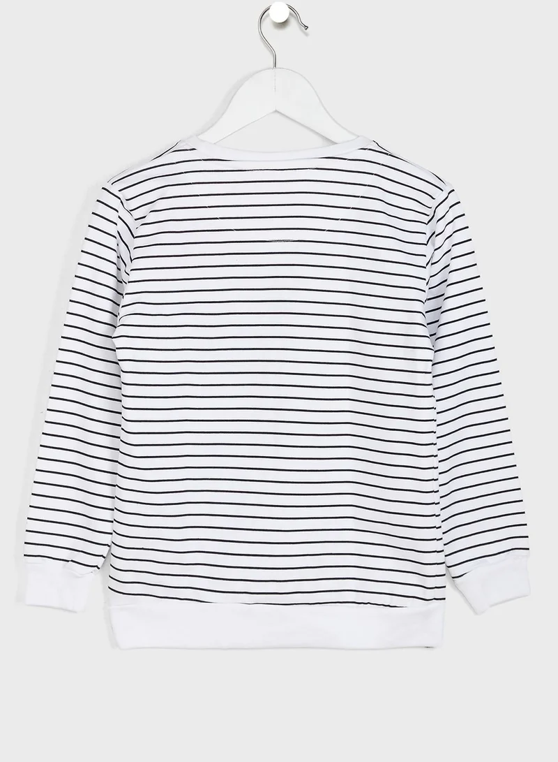 Tambourine for Namshi Striped Printed Sweatshirt