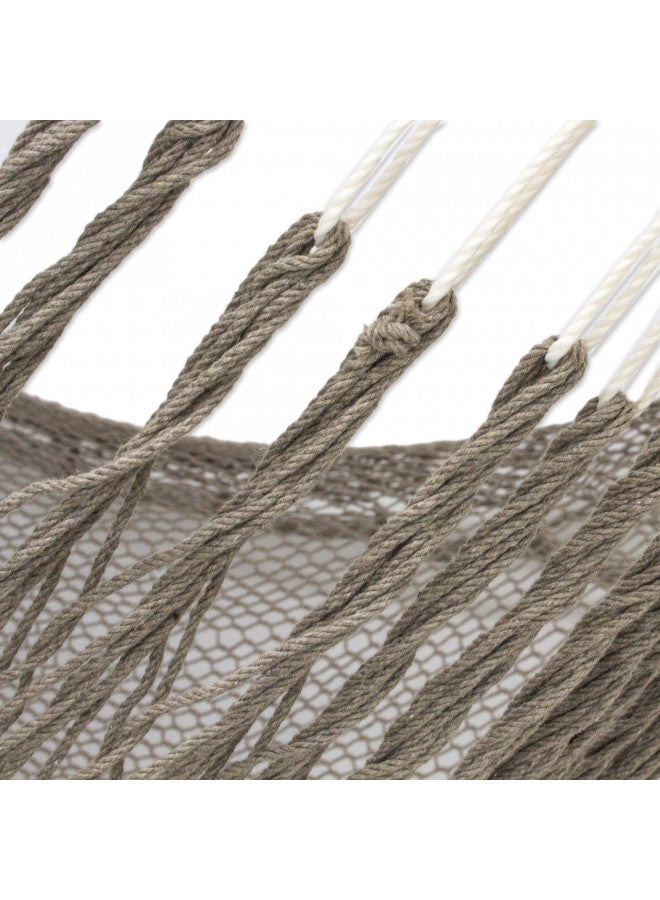 NOVICA Natural Grey Hand Woven Cotton 2 Person XL Mayan Rope Hammock with Hanging Accessories, Maya Mist' (Double) - Image 1