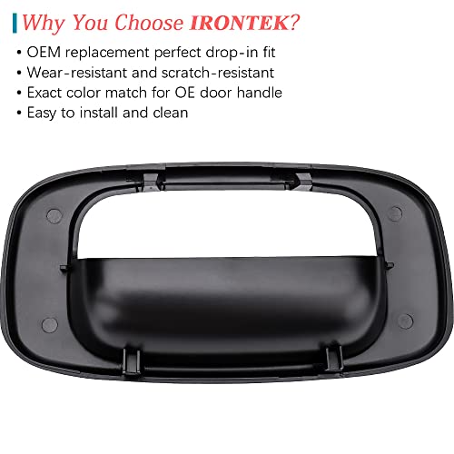 IRONTEK Tailgate Handle Latch and Bezel Trim fit for Chevrolet 1999-2006 Silverado 1500, for GMC 1999-2004 Sierra 2500 Pickup Truck 15997911 15228539 - Image 4