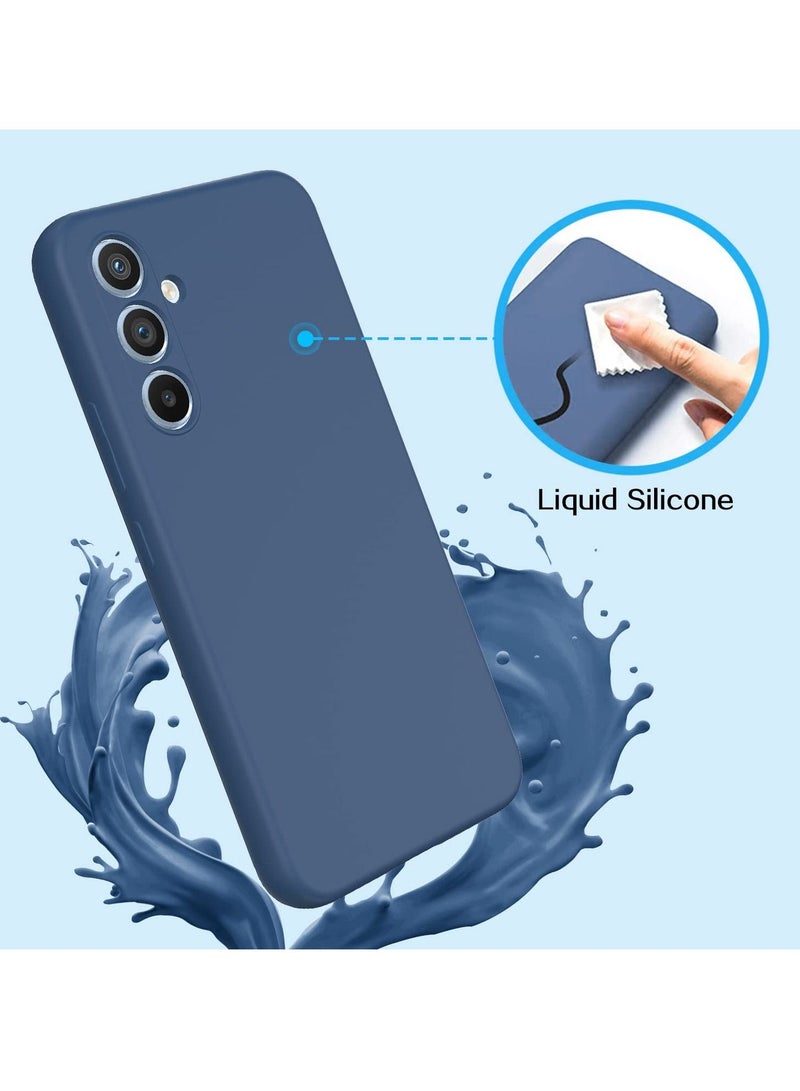 BORTONY Galaxy A24 Case with 2 Pack Tempered Glass Screen Protector Microfiber Shockproof Soft Liquid Silicone Protective Phone Cover for Samsung Galaxy A24 4G - Image 4