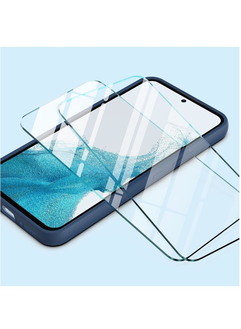BORTONY Galaxy A24 Case with 2 Pack Tempered Glass Screen Protector Microfiber Shockproof Soft Liquid Silicone Protective Phone Cover for Samsung Galaxy A24 4G - Image 5