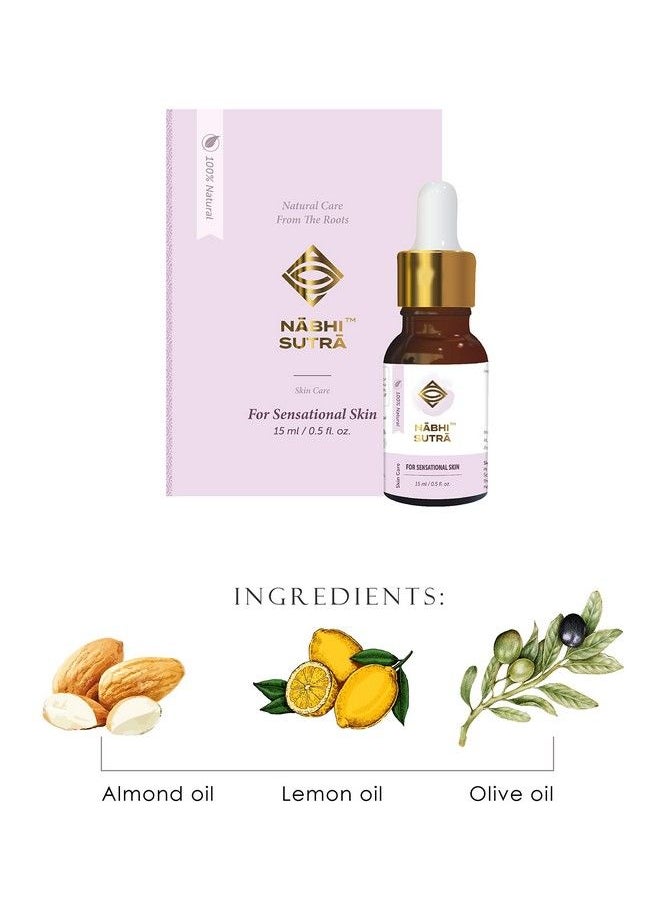 NABHI SUTRA - Belly Button Oil For Sensational Skin (15Ml) ; Blend Of Almond Olive And Lemon Essential Oil ; Supports Healthy Skin ; 100% Ayurvedic & Chemicalfree Cold Pressed Oil - Image 1