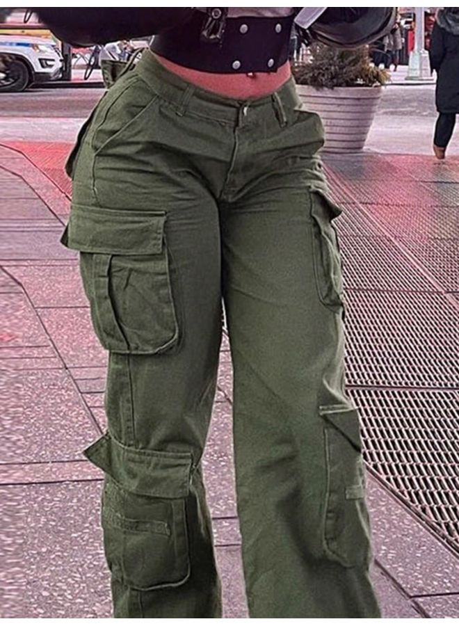 Cross-border European And American Foreign Trade Casual Overalls Women's Multi-pocket American Retro Tactical Pants 8326 