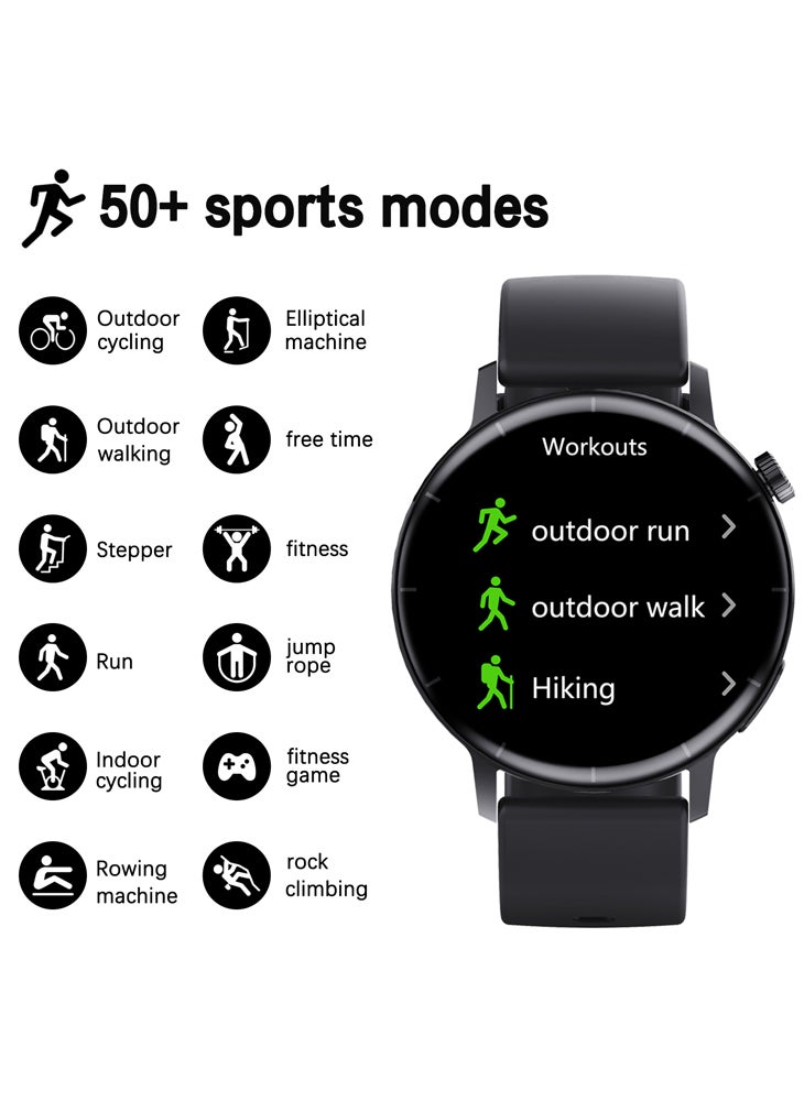 تشوميل ساعة ذكية F22R 1.35 غير جراحية لسكر الدم سيري اتصال صوتي 50 وضعًا رياضيًا متعددًا - Image 5