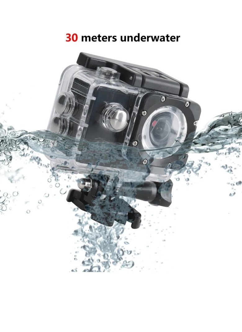 AROAQ 4K Action Camera, 1080p Wifi Multifunctional Underwater Waterproof Camera, Remote Control Ultra HD Video Camera, Rechargeable Helmet Video Recording Camera For Vlogging, (1pc, Yellow)  - Image 2