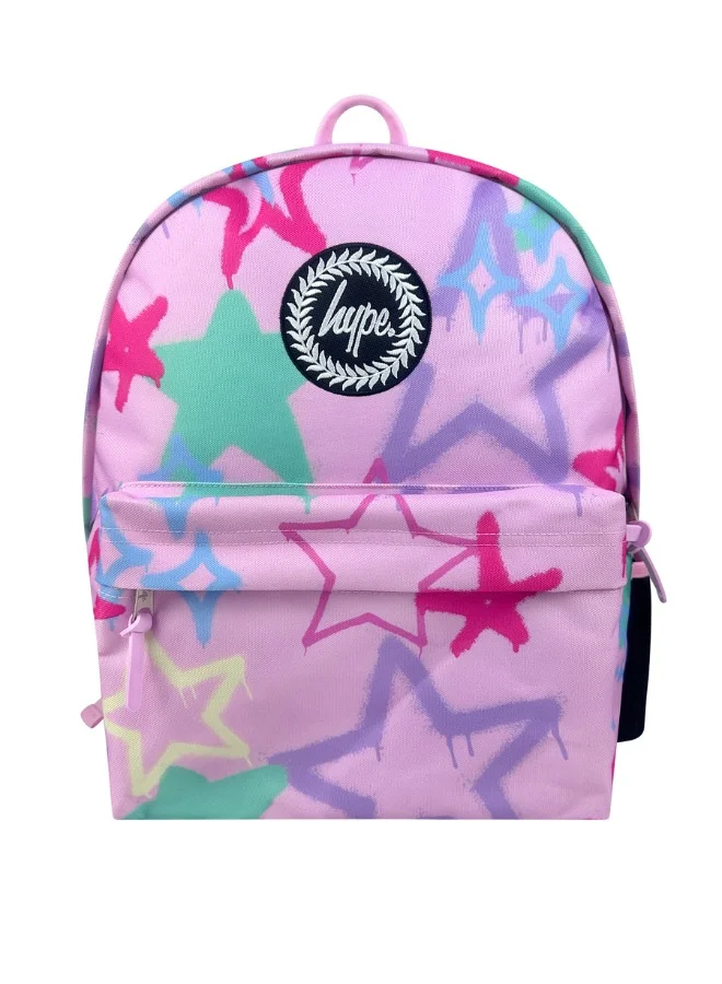 JUST HYPE Iconic Backpack - Pink Graffiti Stars