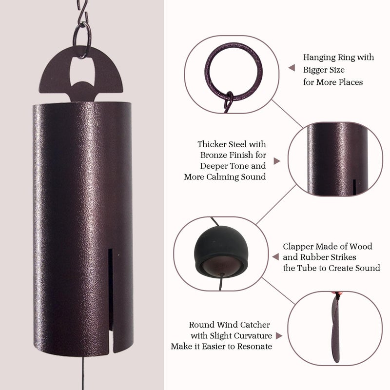 ASTARIN Wind Chimes for Outside Deep Tone Heroic Windbell Deep Resonance Serenity Bell Outdoor Decor for Patio,Yard,Porch,Garden - Image 2