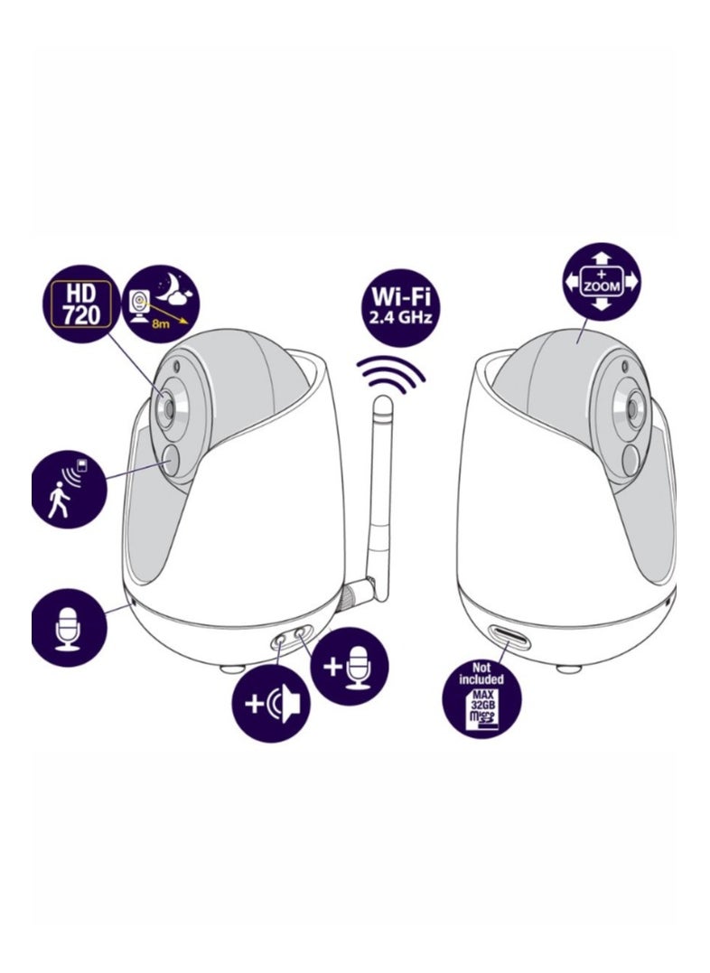 Yale - Yale Smart Living Wipc-303W Home View Pan/Tilt And Zoom Ip Camera - White - Image 1