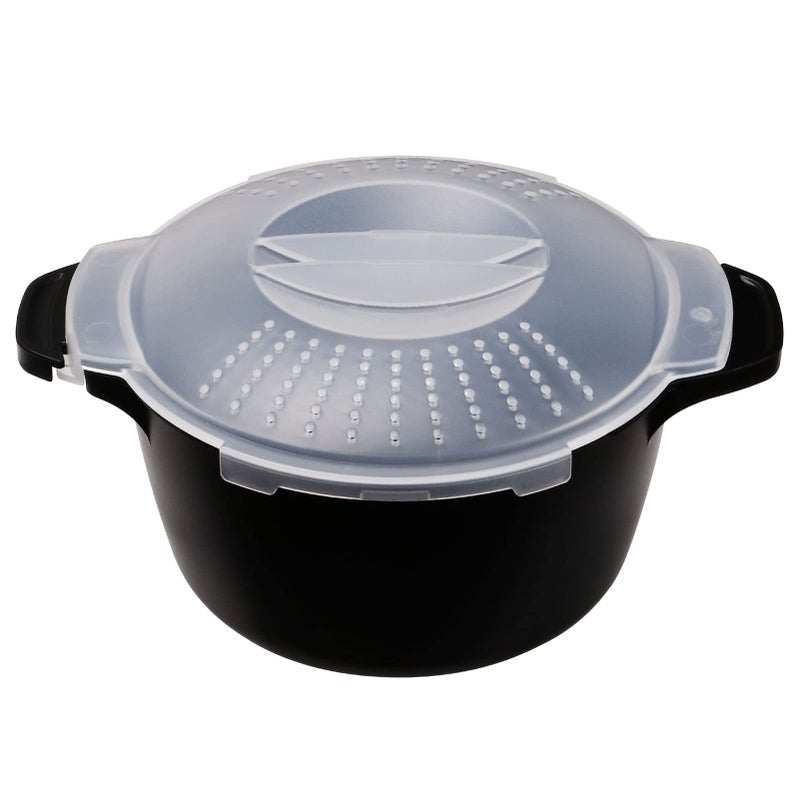 Professional Small Micro Cookware 1 Quart Microwave Steamer for Vegetables Microwave Cooker  BPA Free Dishwasher Safe