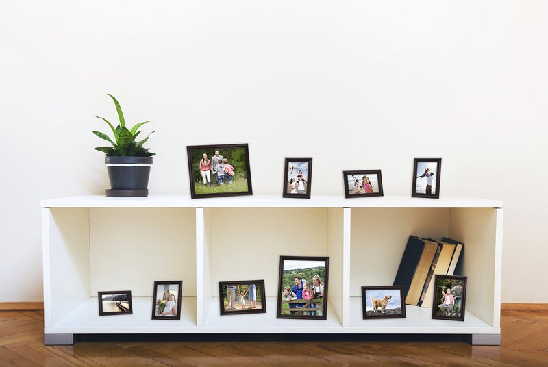 MCS 10pc Multi Pack Picture Frame Value Set - Two 8x10 Inch  Four 5x7 Inch  Four 4x6 In  Mahogany (65705) - Image 5
