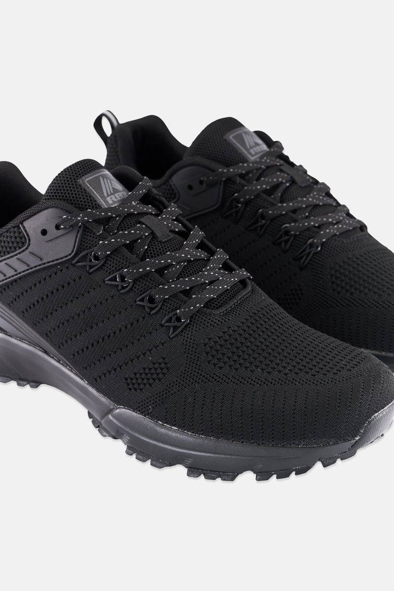 RBX Men Brand Logo Lace Up Hiking Shoes, Black - Image 4