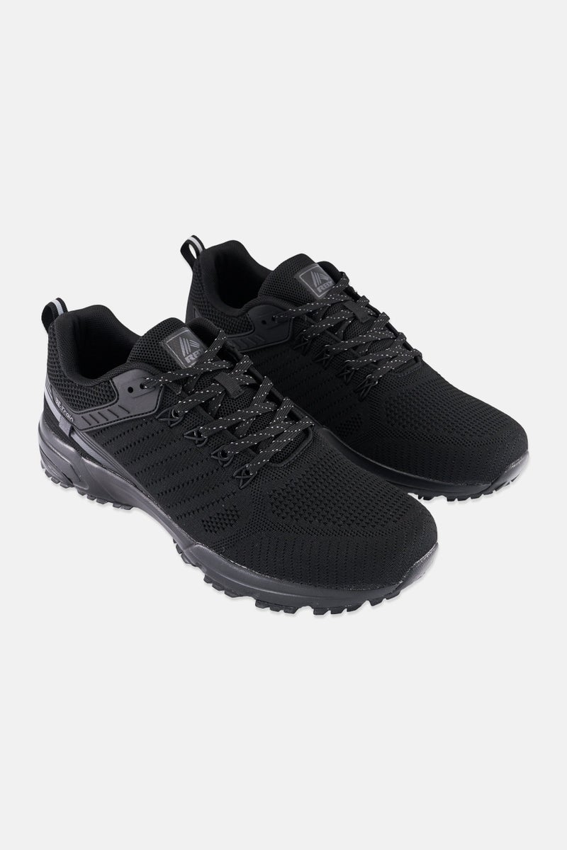 RBX Men Brand Logo Lace Up Hiking Shoes, Black - Image 1