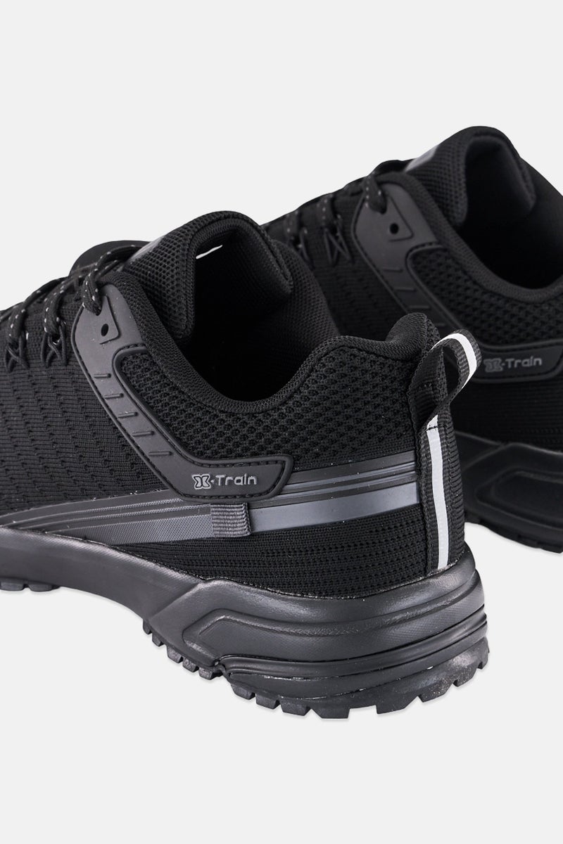 RBX Men Brand Logo Lace Up Hiking Shoes, Black - Image 2