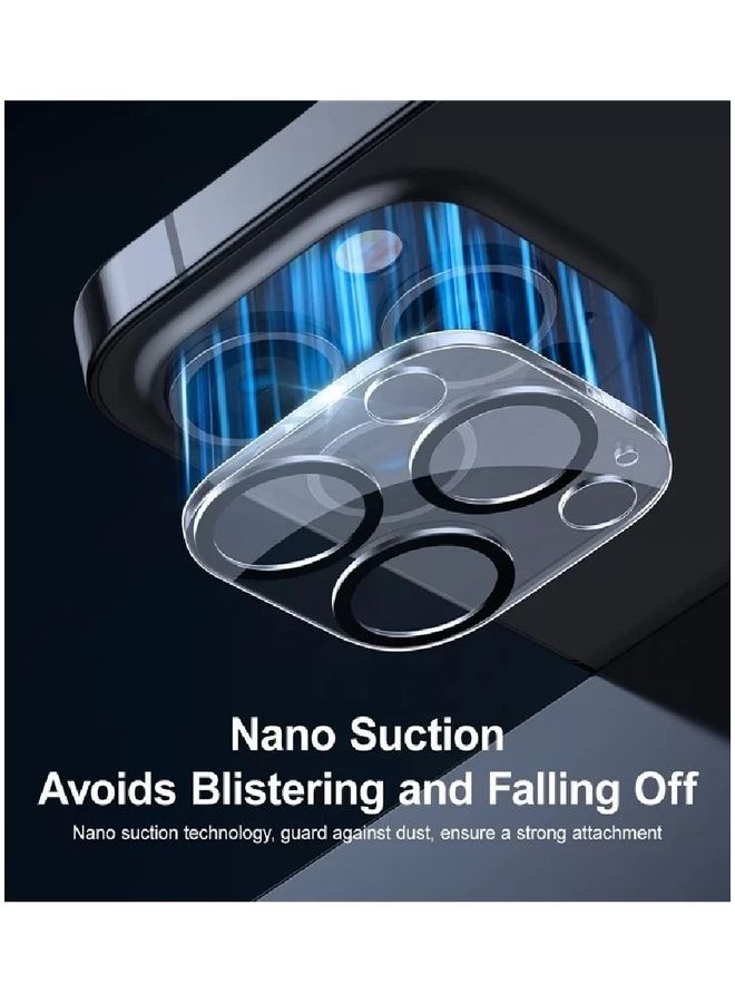 فون بلانيت حماية متينة وشفافة لعدسات الكاميرا مع غطاء حماية زجاجي لآيفون 12 برو ماكس / 12 برو مع مانع انعكاس الفلاش - Image 2